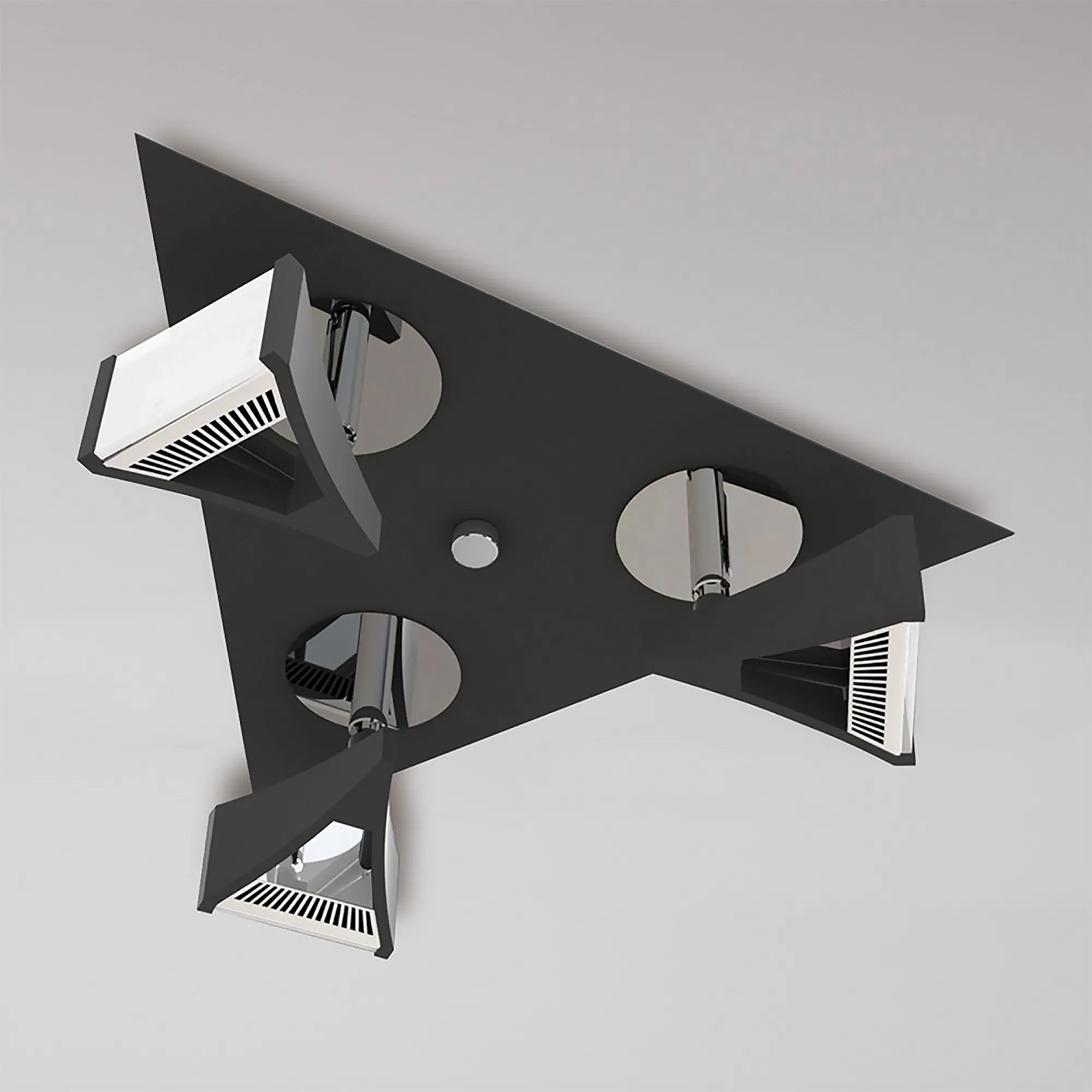 Filippo Matt Black Ceiling Lights Mantra Fusion Surface Spot Lights